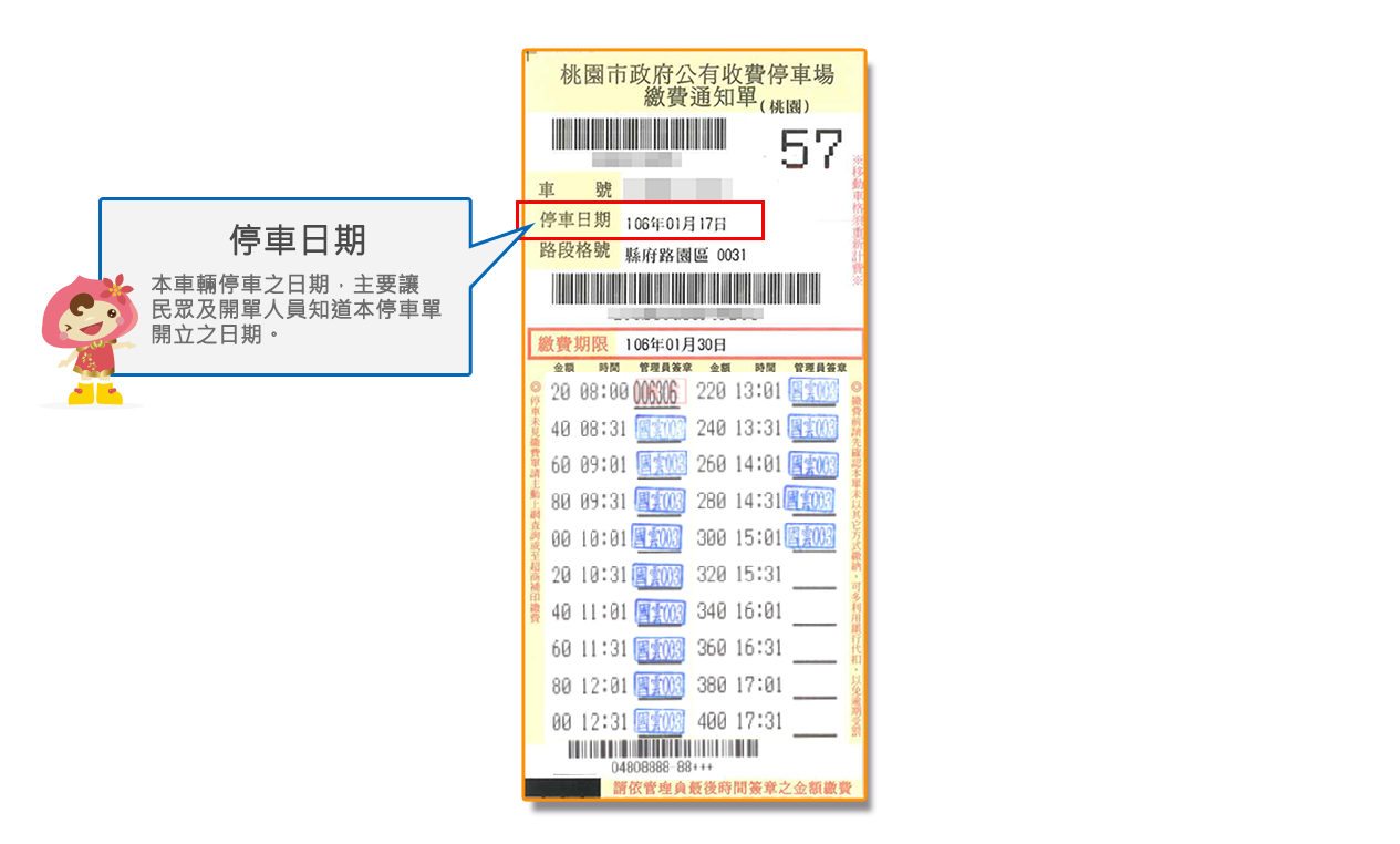 停車單介紹 桃園市政府交通局停車資訊系統